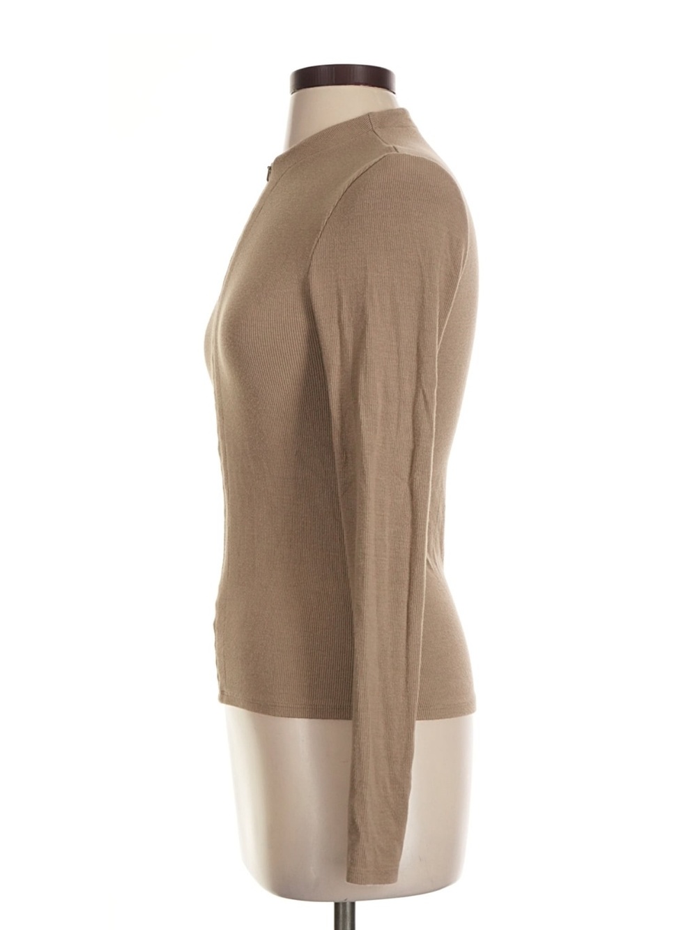 Joah Brown Invisible Zip Long Sleeve Top - Picture 6 of 7